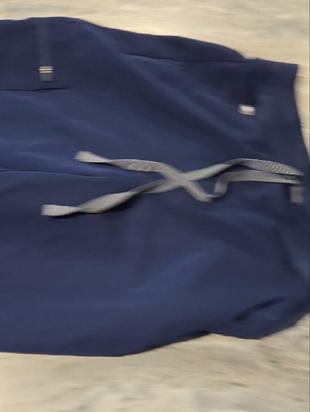 Navy Drawstring Scrub Pants - Picture 5 of 11